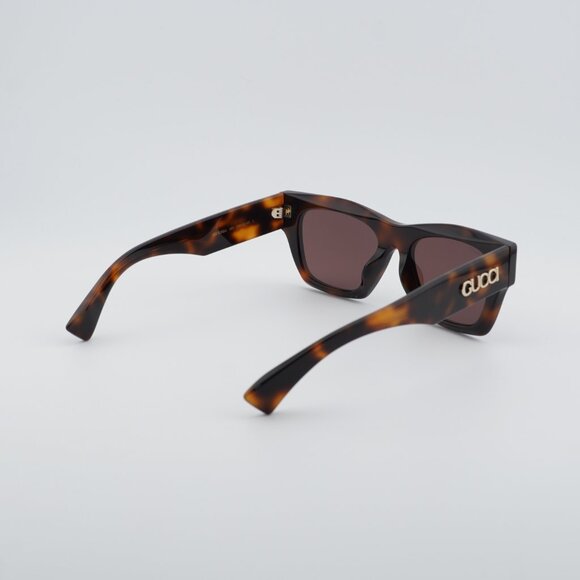 Gucci GG1835SA 002 Sunglasses Havana Square Frame, Brown Lenses main image 5